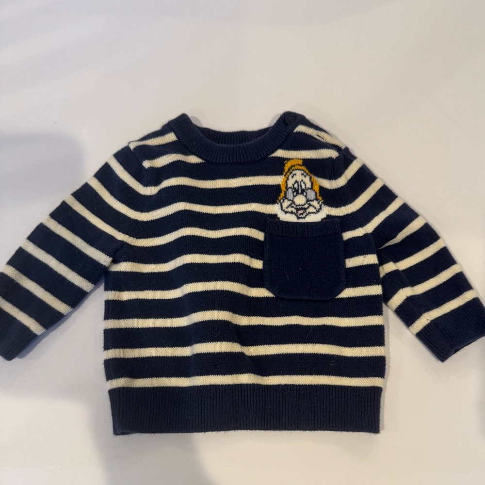 Baby Gap Disney Baby Snow White and the Seven Dwarfs stripe sweater 3-6 months